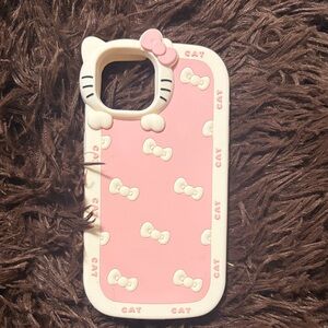 Cute Pink Cat iPhone 14 Case